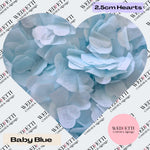Biodegradable paper Confetti hearts - Baby Blue