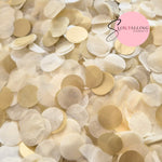 Slow falling paper Confetti - Ivory Gold