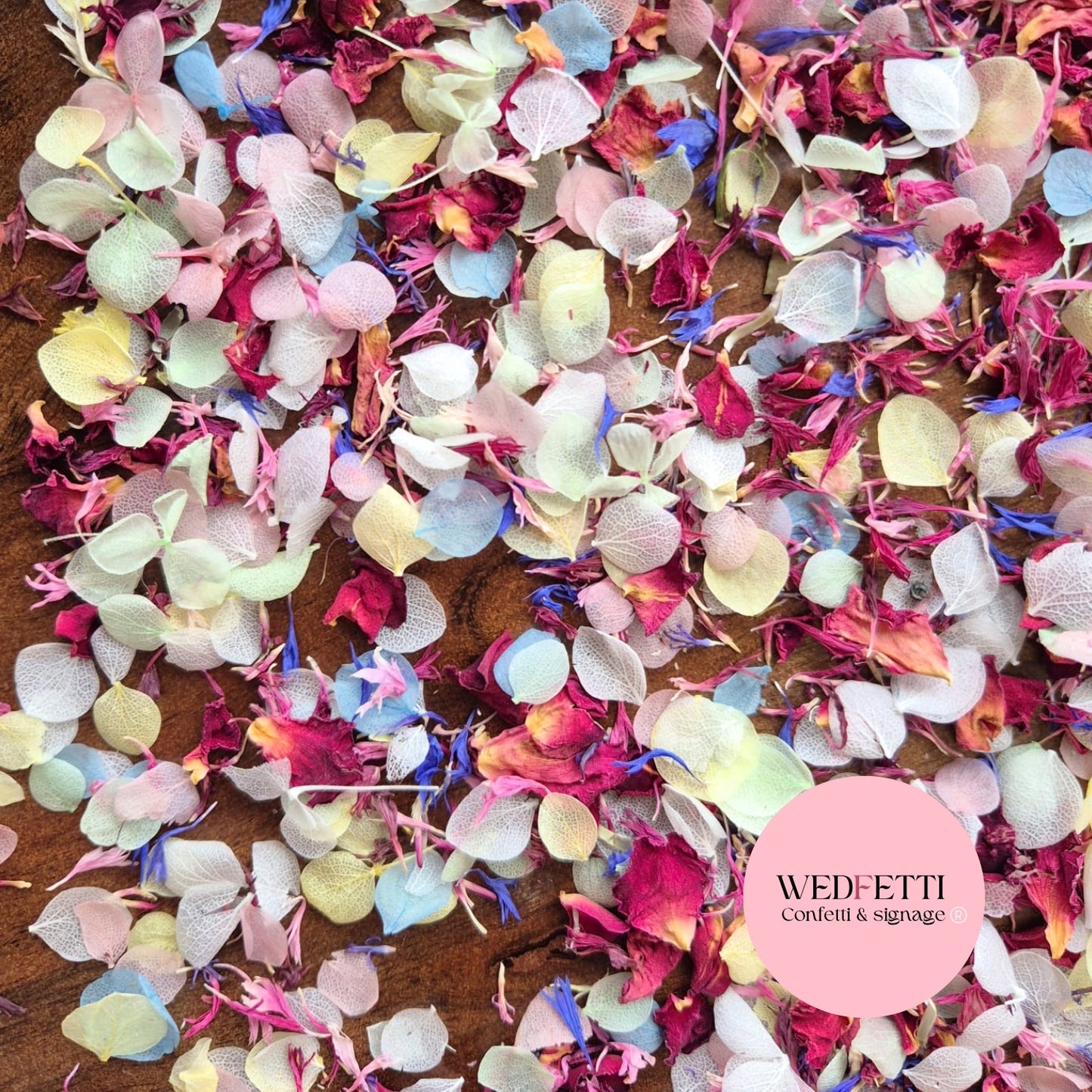 Snow Petal Confetti® - Snow Petals - Light pastels, Rose and 3 shade cornflower