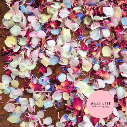 Snow Petal Confetti® - Snow Petals - Light pastels, Rose and 3 shade cornflower