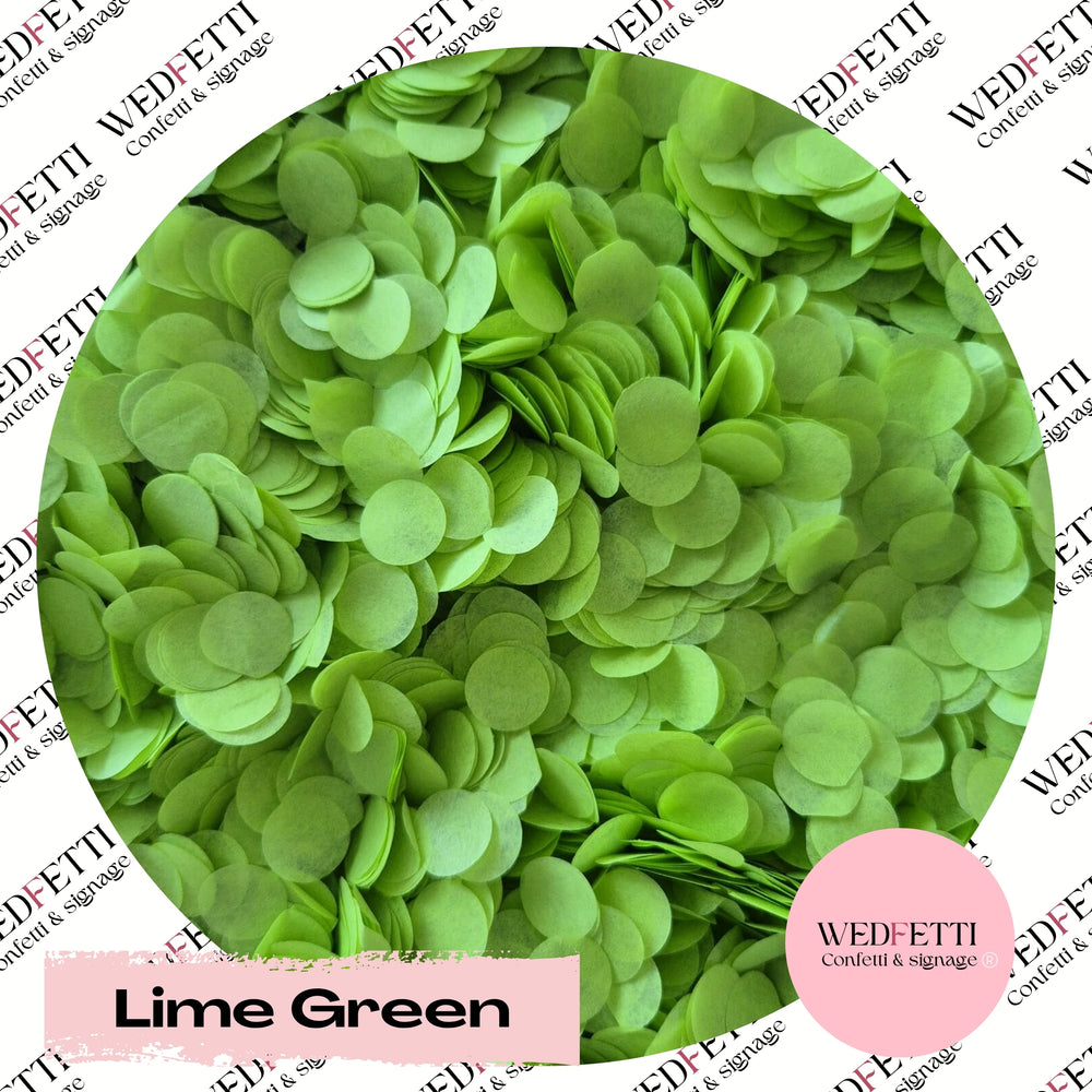 Slow falling paper Confetti - Lime Green