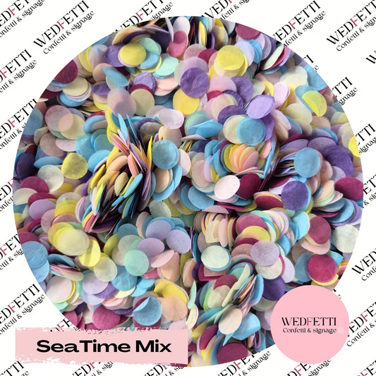 Slow falling paper Confetti - Sea Time Mix