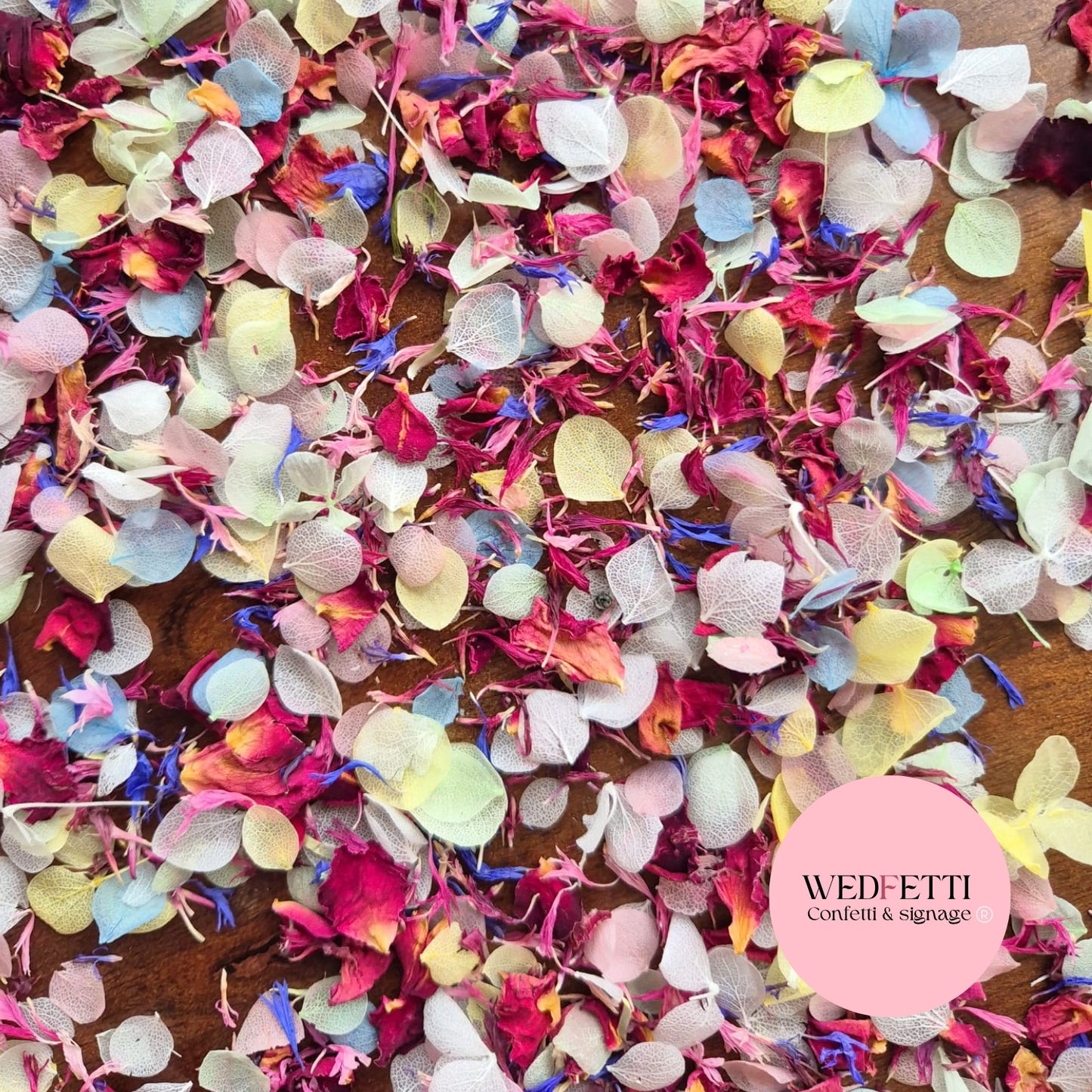 Snow Petal Confetti® - Snow Petals - Light pastels, Rose and 3 shade cornflower