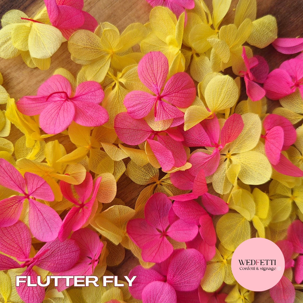 FlutterFly® Petal Confetti - Fuschia Yellow