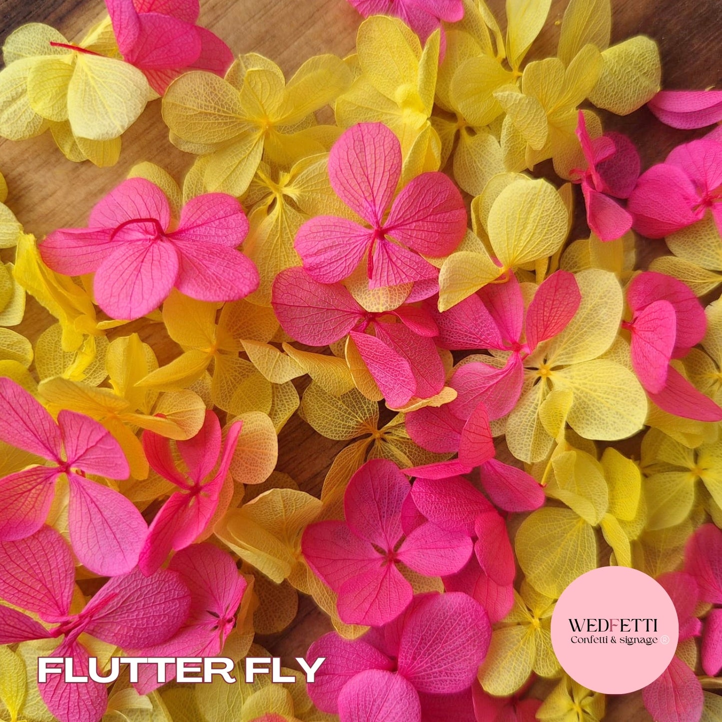 FlutterFly® Petal Confetti - Fuschia Yellow