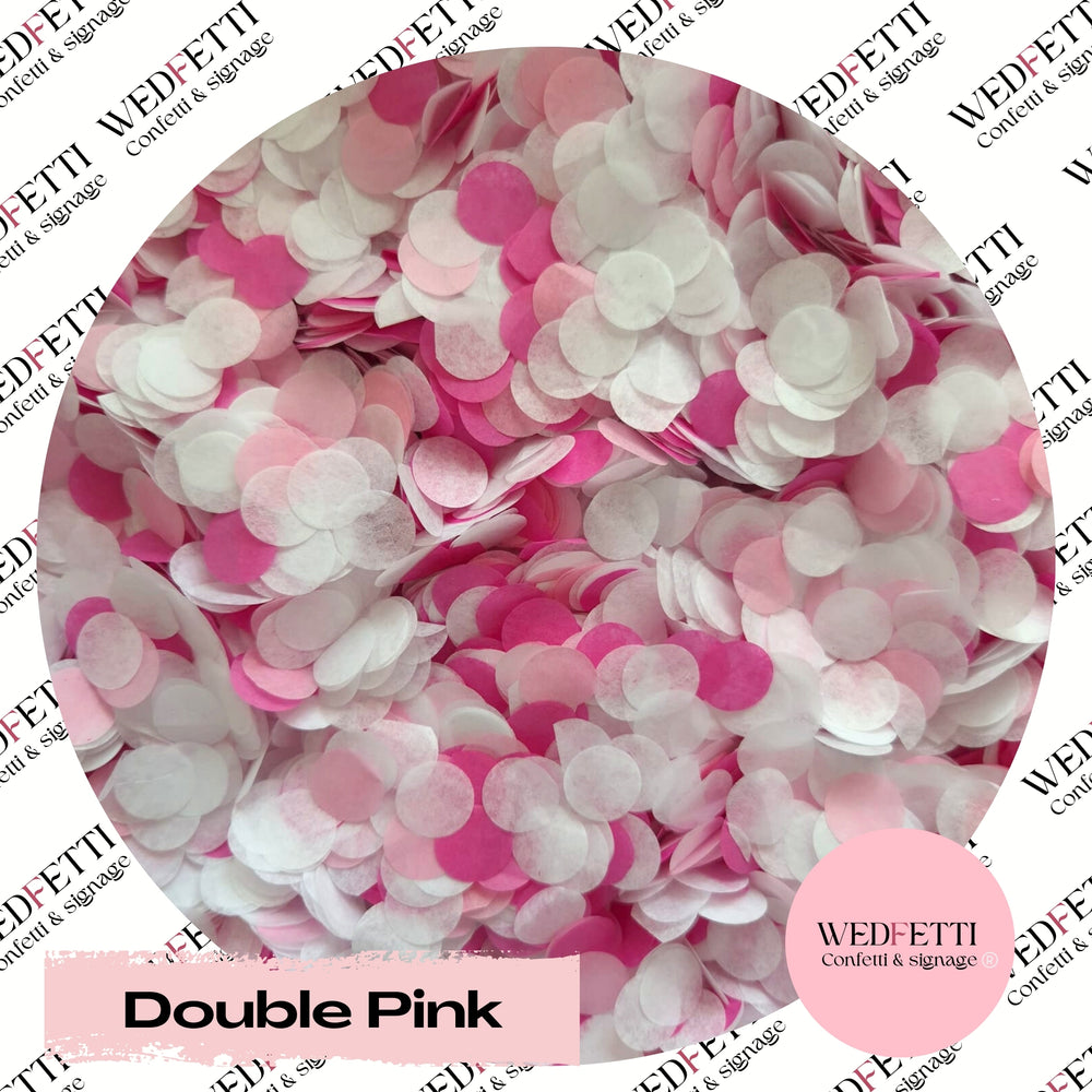 Slow falling paper Confetti - Double Pink