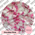 Slow falling paper Confetti - Double Pink