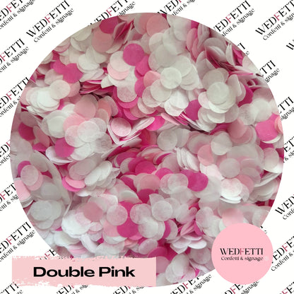 Slow falling paper Confetti - Double Pink