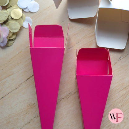 DIY closed paper confetti cones