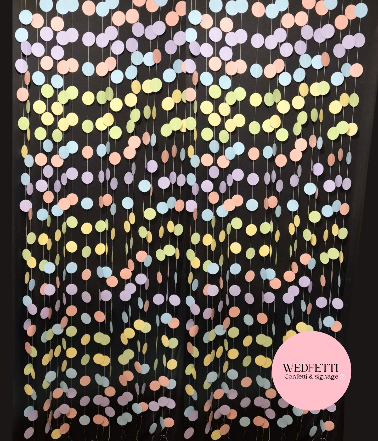 Paper Confetti Curtain - Pastel Party