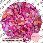 Slow falling paper Confetti - Electric Fuschia Orange Pink Lavender