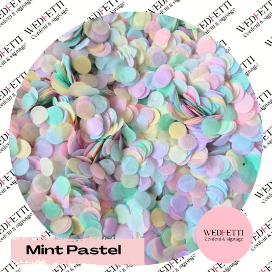 Slow falling paper Confetti - Mint Pastel