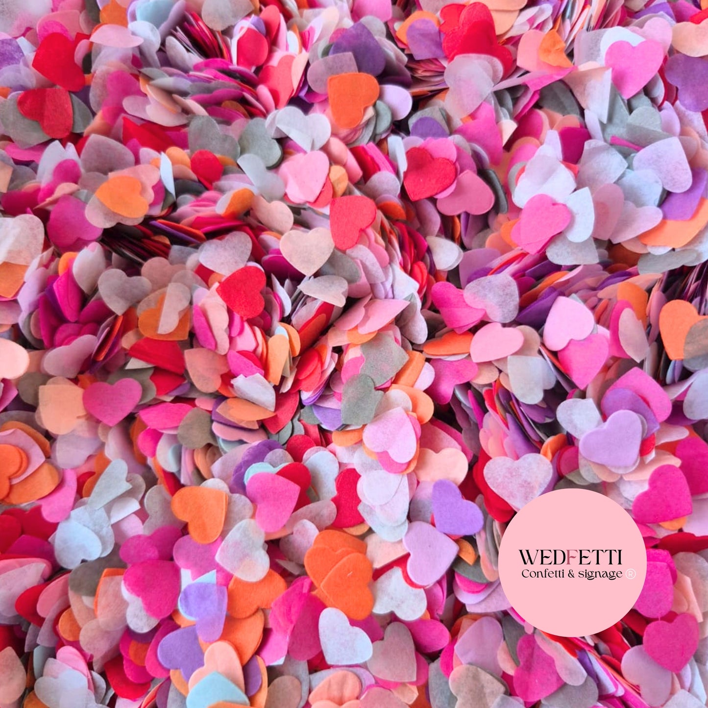 Paper Confetti hearts 1.5cm - Heart Mixture Mix