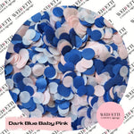 Slow falling paper Confetti - Dark Blue Baby Pink