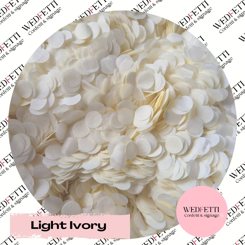 Slow falling paper Confetti - Light Ivory
