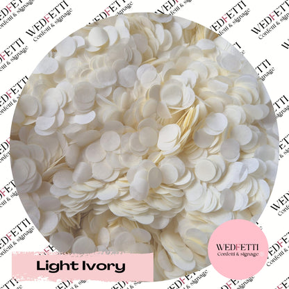 Slow falling paper Confetti - Light Ivory