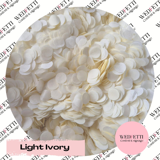 Slow falling paper Confetti - Light Ivory