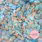 Slow falling paper Confetti - Dusty Blue mint burnt Peach