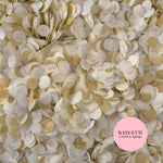 Slow falling paper Confetti - Light Ivory Gold