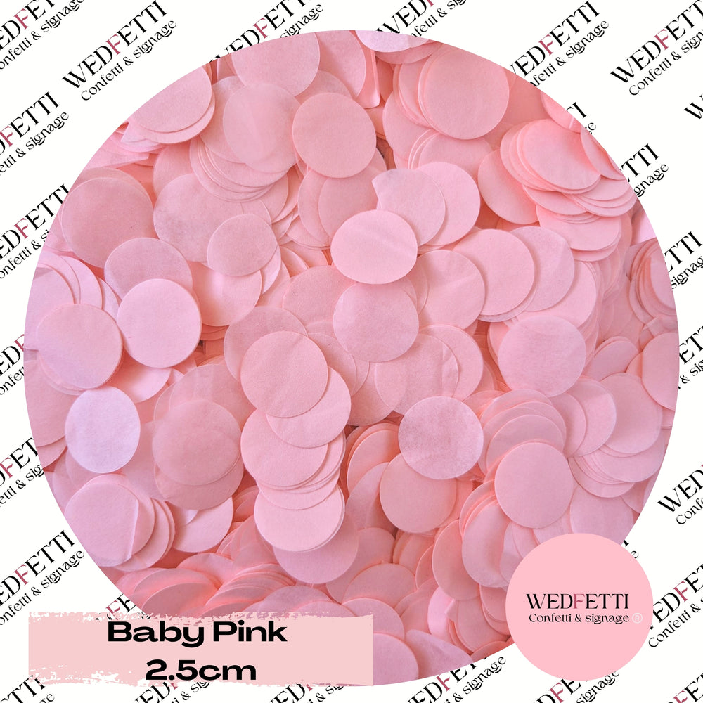 Circles Large 2.5cm Biodegradable - Baby Pink