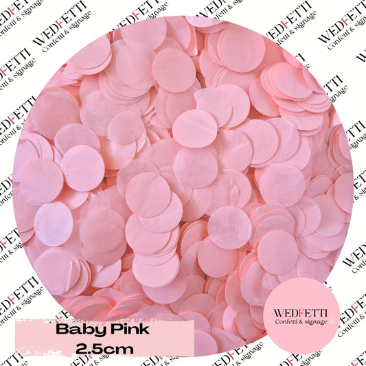 Circles Large 2.5cm Biodegradable - Baby Pink