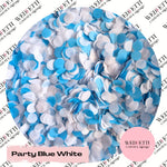 Slow falling paper Confetti - Party Blue White