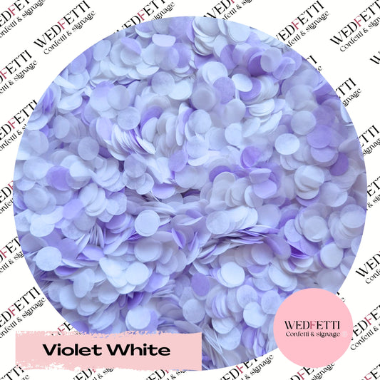 Slow falling paper Confetti - Violet White
