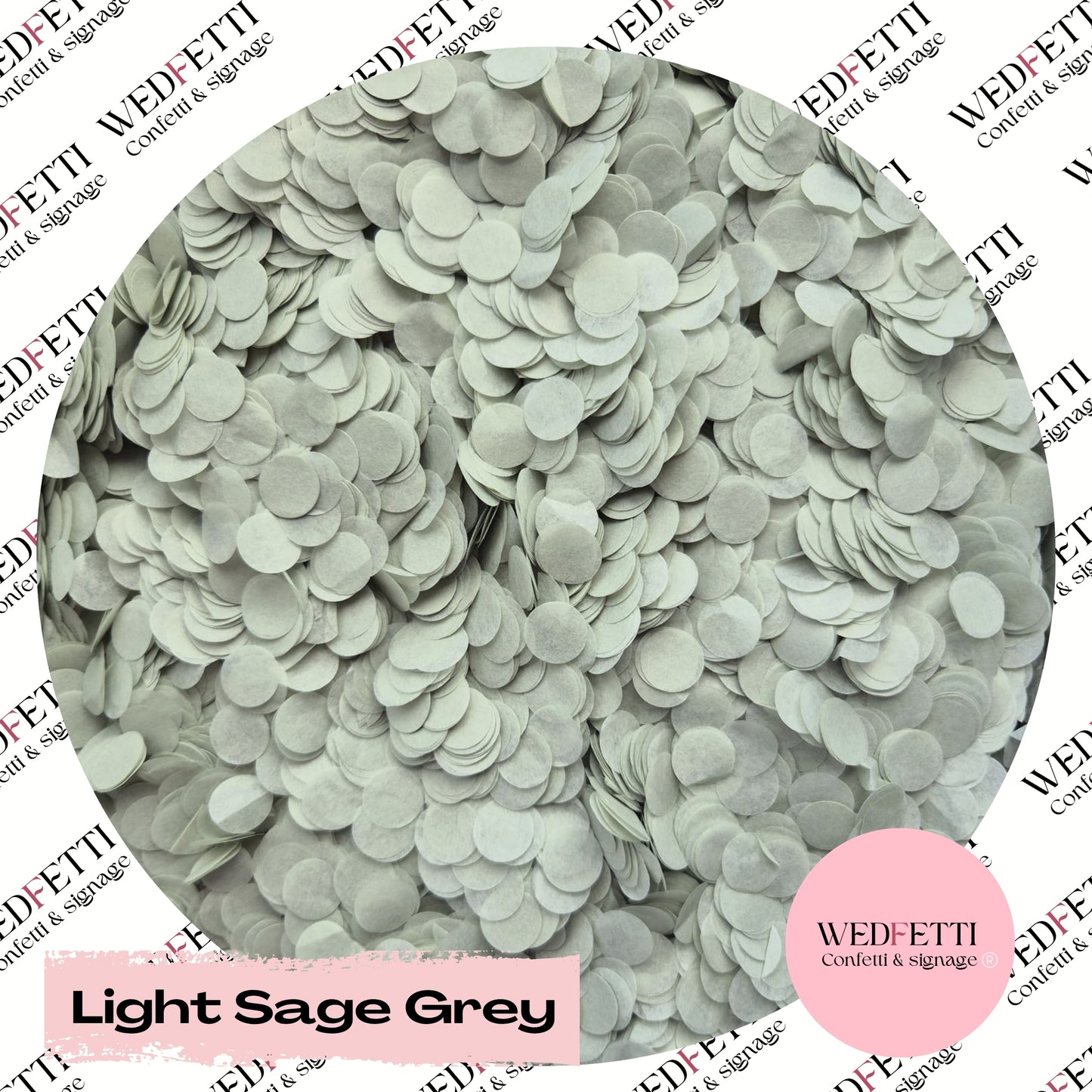 Slow falling paper Confetti - Light Sage Grey