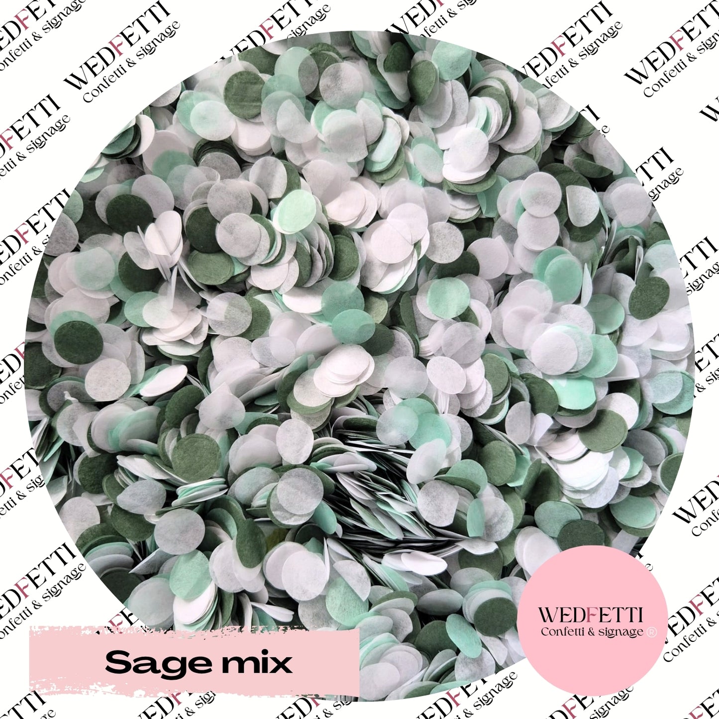 Slow falling paper Confetti - Sage mix
