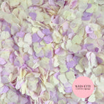 Paper Confetti hearts 1.5cm - Light Ivory Lavender