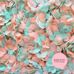 Slow falling paper Confetti - Peach Mint