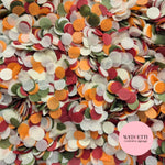 Slow falling paper Confetti - Olive Light Ivory Orange Wine