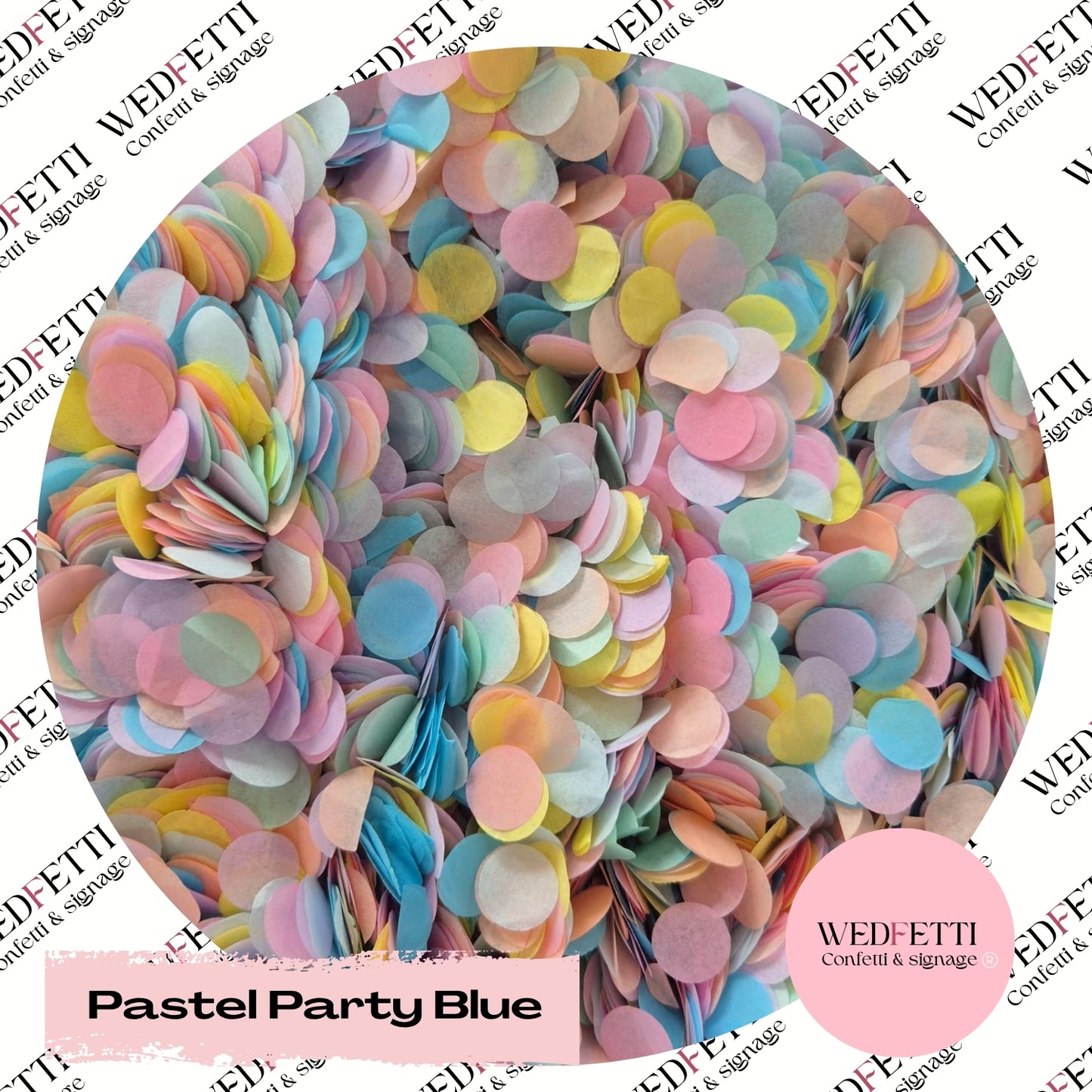Slow falling paper Confetti - Pastel party Blue