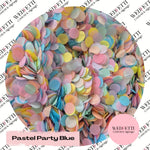 Slow falling paper Confetti - Pastel party Blue