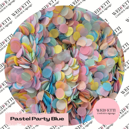 Slow falling paper Confetti - Pastel party Blue