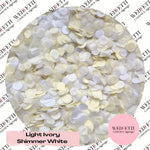 Slow falling paper Confetti - Light Ivory Shimmer white