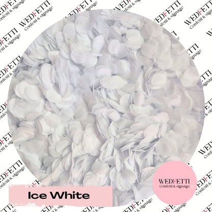 Slow falling paper Confetti - Ice White