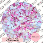 Slow Falling Paper Confetti - Lightest Pink, FUSCHIA & White