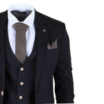 IM32 - Men's Black 3 Piece Tailored Fit Suit