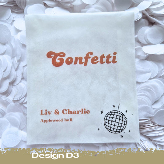 Confetti Packets Biodegradable - D3