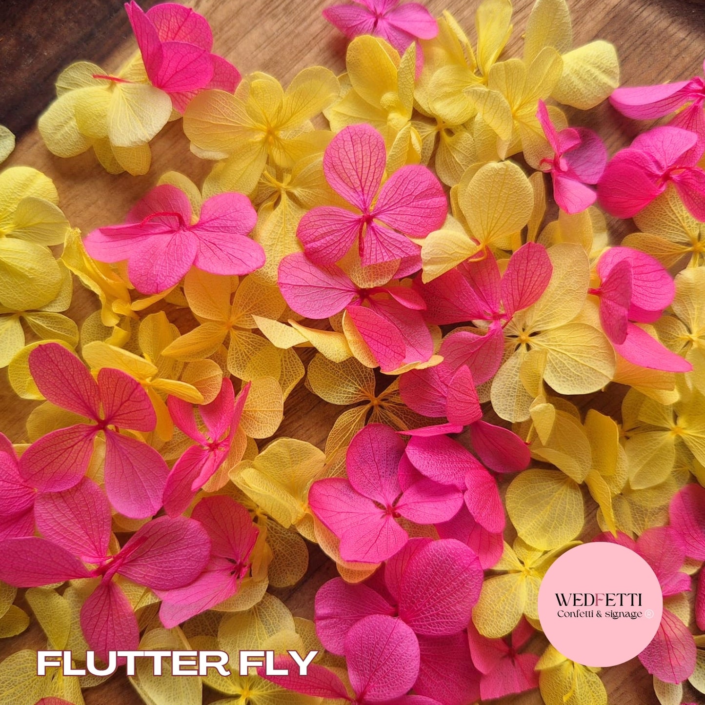 FlutterFly® Petal Confetti - Fuschia Yellow