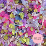 FlutterFly® Petal Confetti - Pinks, Blues, Purple, white & lime