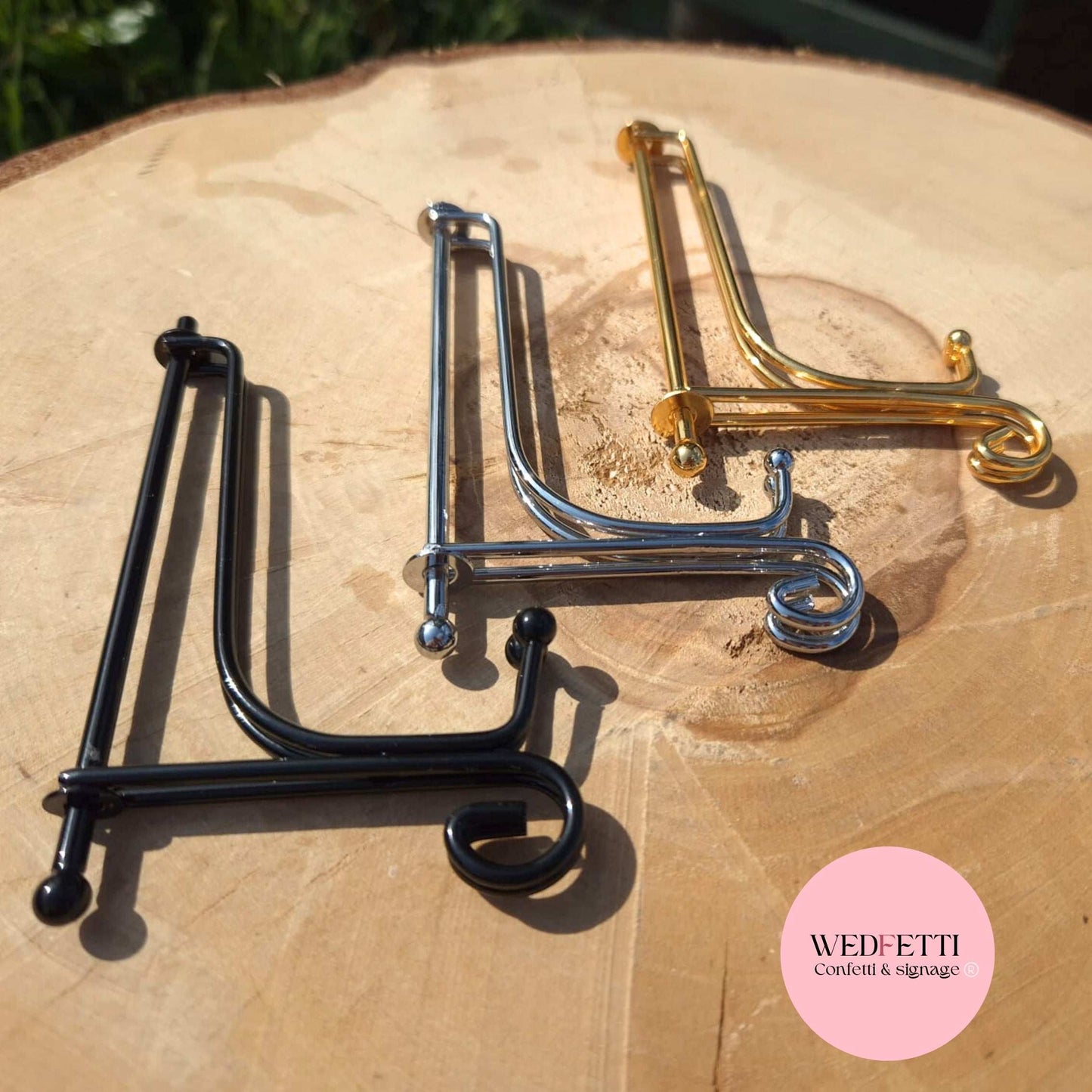 Metal sign stand for A6/A5 signs WedFetti