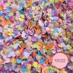 Paper Confetti hearts 1.5cm - Summer Party Mix Lavender Pink White