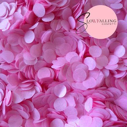 Slow falling paper Confetti - Rose Pink