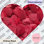 Biodegradable paper Confetti hearts - China Red