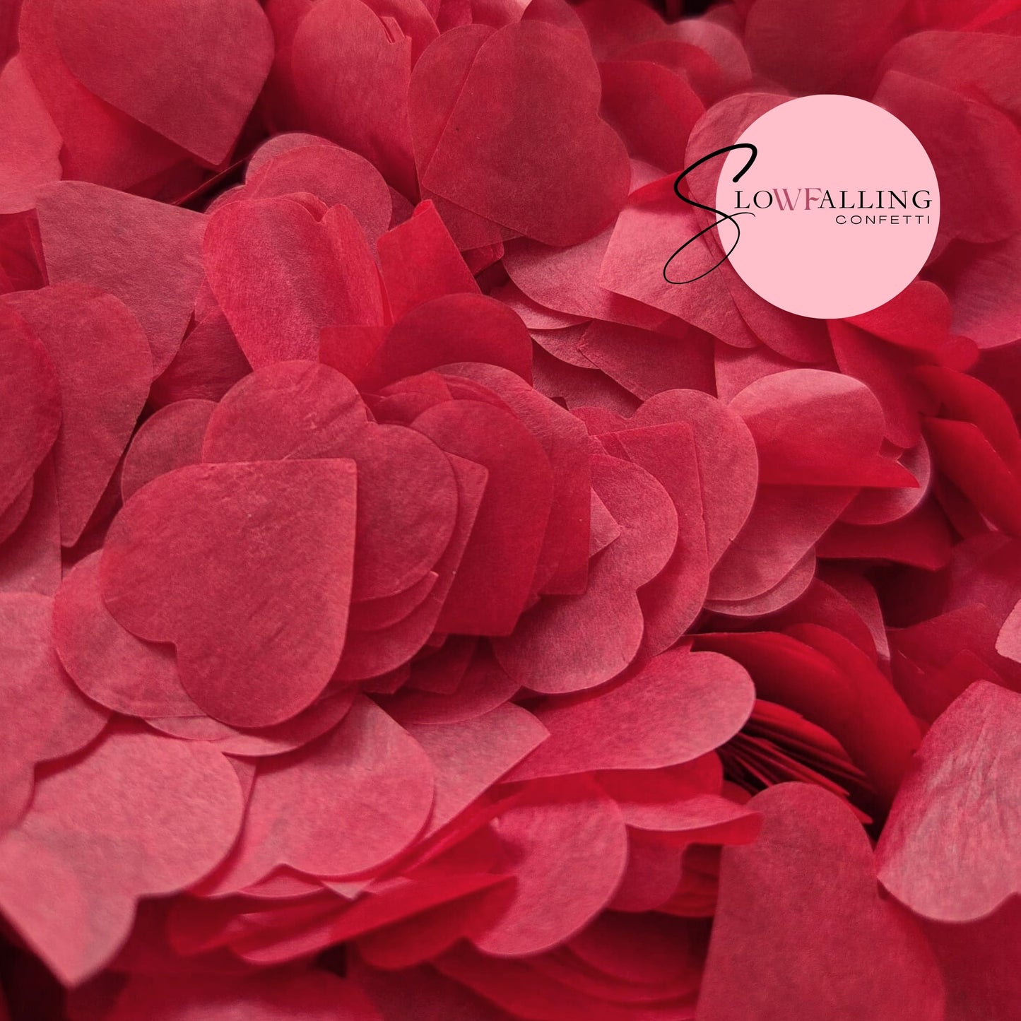 Biodegradable paper Confetti hearts - China Red
