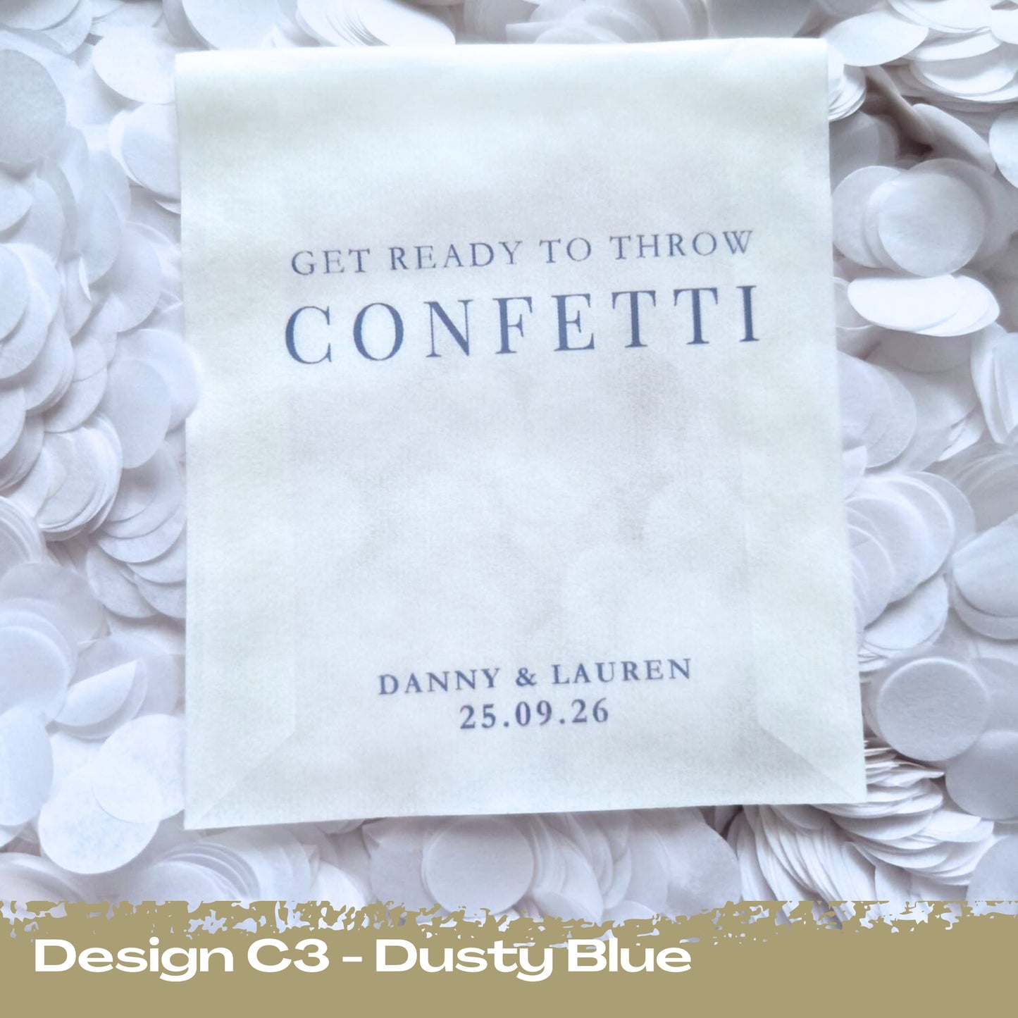 Confetti Packets Biodegradable - C3 Dusty Blue