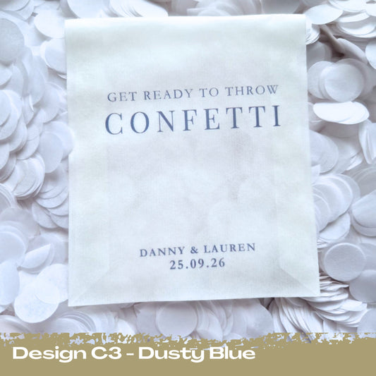 Confetti Packets Biodegradable - C3 Dusty Blue