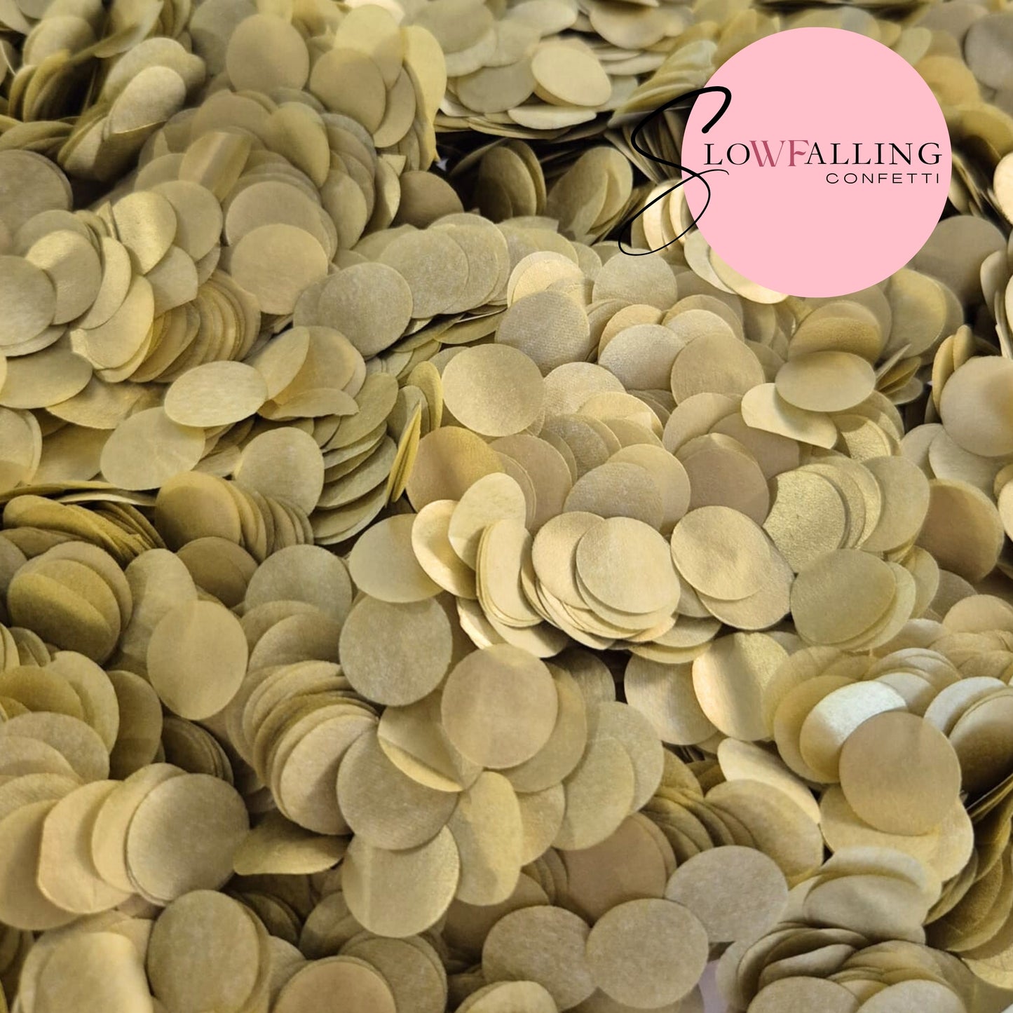 Metallic shimmering Gold Biodegradable confetti